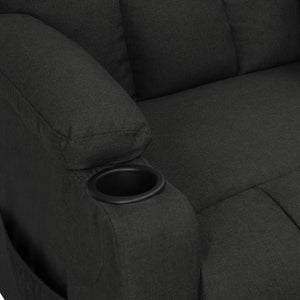 vidaXL Recliner Black Fabric