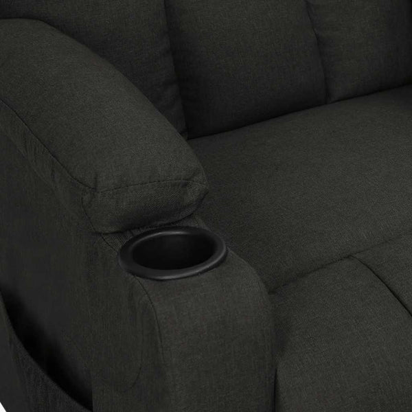 vidaXL Recliner Black Fabric