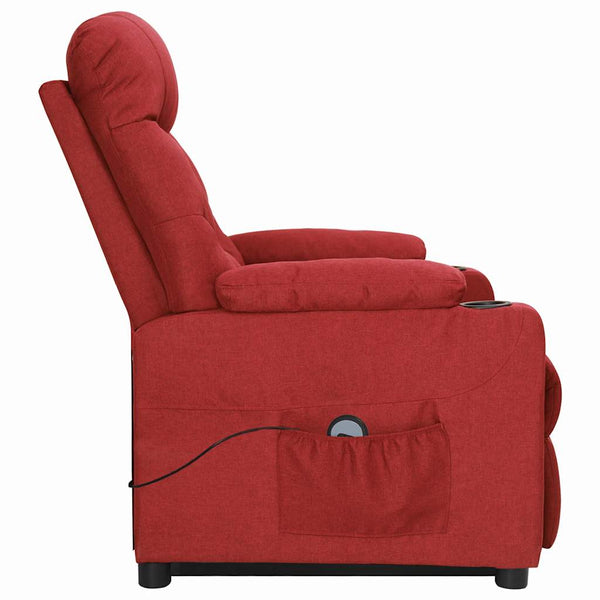 vidaXL Recliner Chair Wine Red Fabric