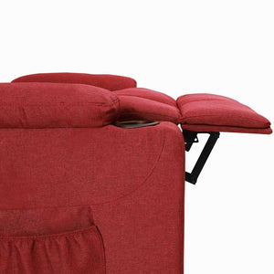 vidaXL Recliner Chair Wine Red Fabric