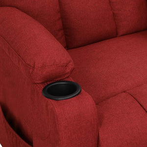 vidaXL Recliner Chair Wine Red Fabric