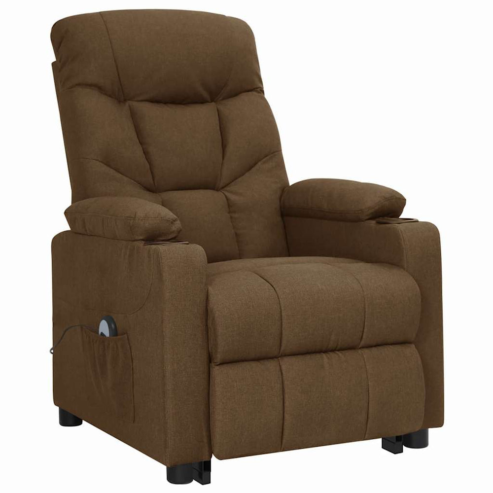 vidaXL Recliner Brown Fabric