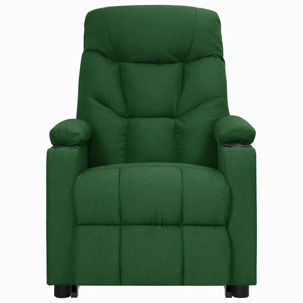 vidaXL Recliner Dark Green Fabric