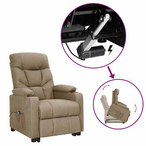 vidaXL Recliner Taupe Fabric