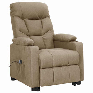 vidaXL Recliner Taupe Fabric