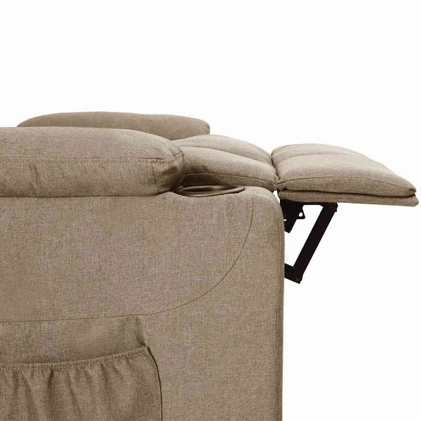 vidaXL Recliner Taupe Fabric