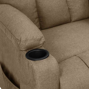 vidaXL Recliner Taupe Fabric