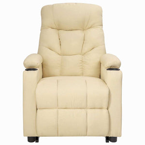 vidaXL Lift Recliner Cream Fabric