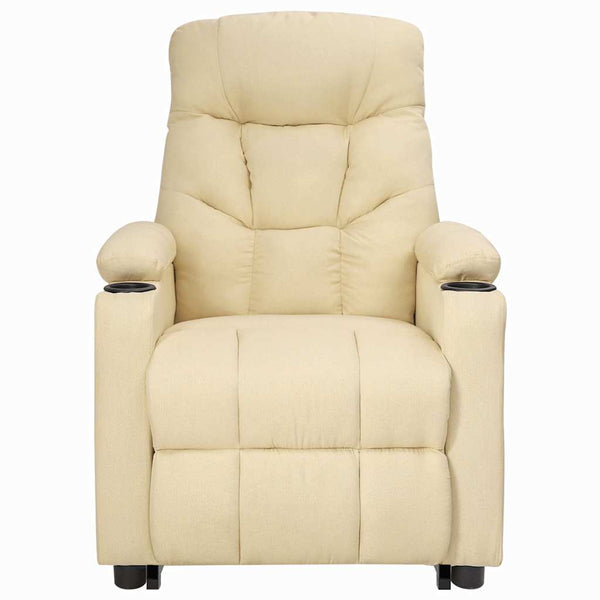 vidaXL Lift Recliner Cream Fabric