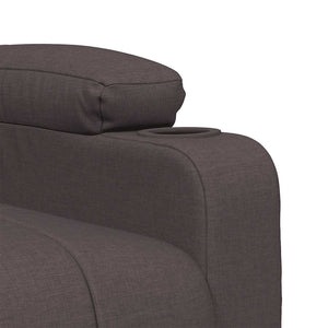 vidaXL Lift Recliner Dark Brown Fabric