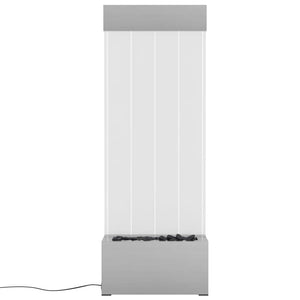 vidaXL Water Feature with RGB LEDs Stainless Steel and Acrylic 110 cm
