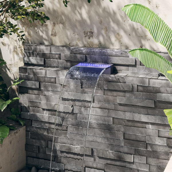vidaXL Waterfall Element with RGB LEDs Acrylic 30 cm