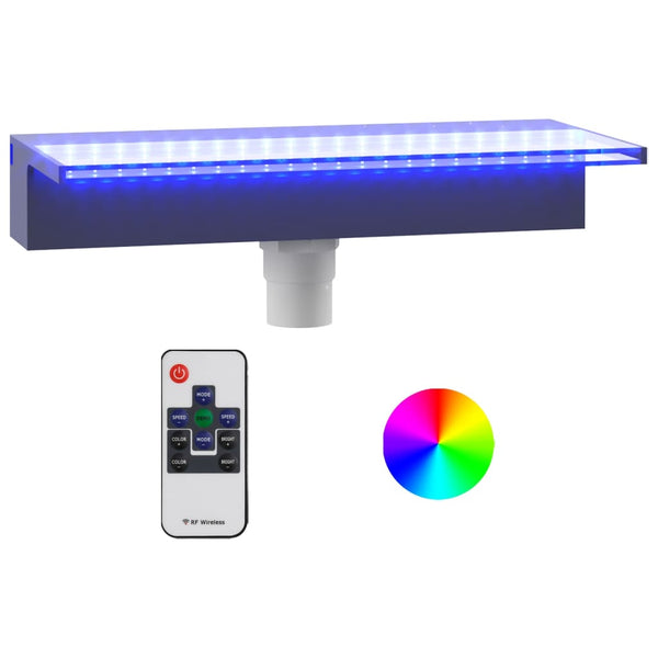 vidaXL Waterfall Feature with RGB LEDs Acrylic 45 cm