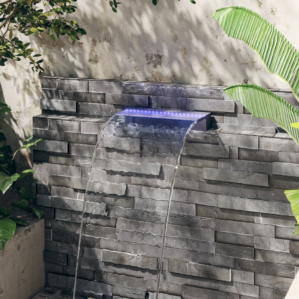 vidaXL Waterfall Feature with RGB LEDs Acrylic 45 cm