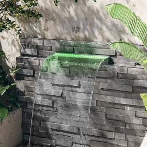 vidaXL Waterfall Element with RGB LEDs Acrylic 60 cm