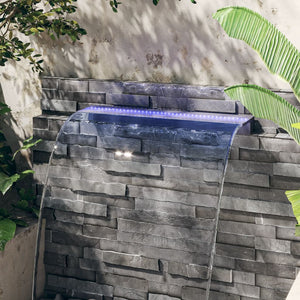 vidaXL Waterfall Element with RGB LEDs Acrylic 90 cm