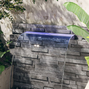 vidaXL Waterfall Element with RGB LEDs Acrylic 108 cm
