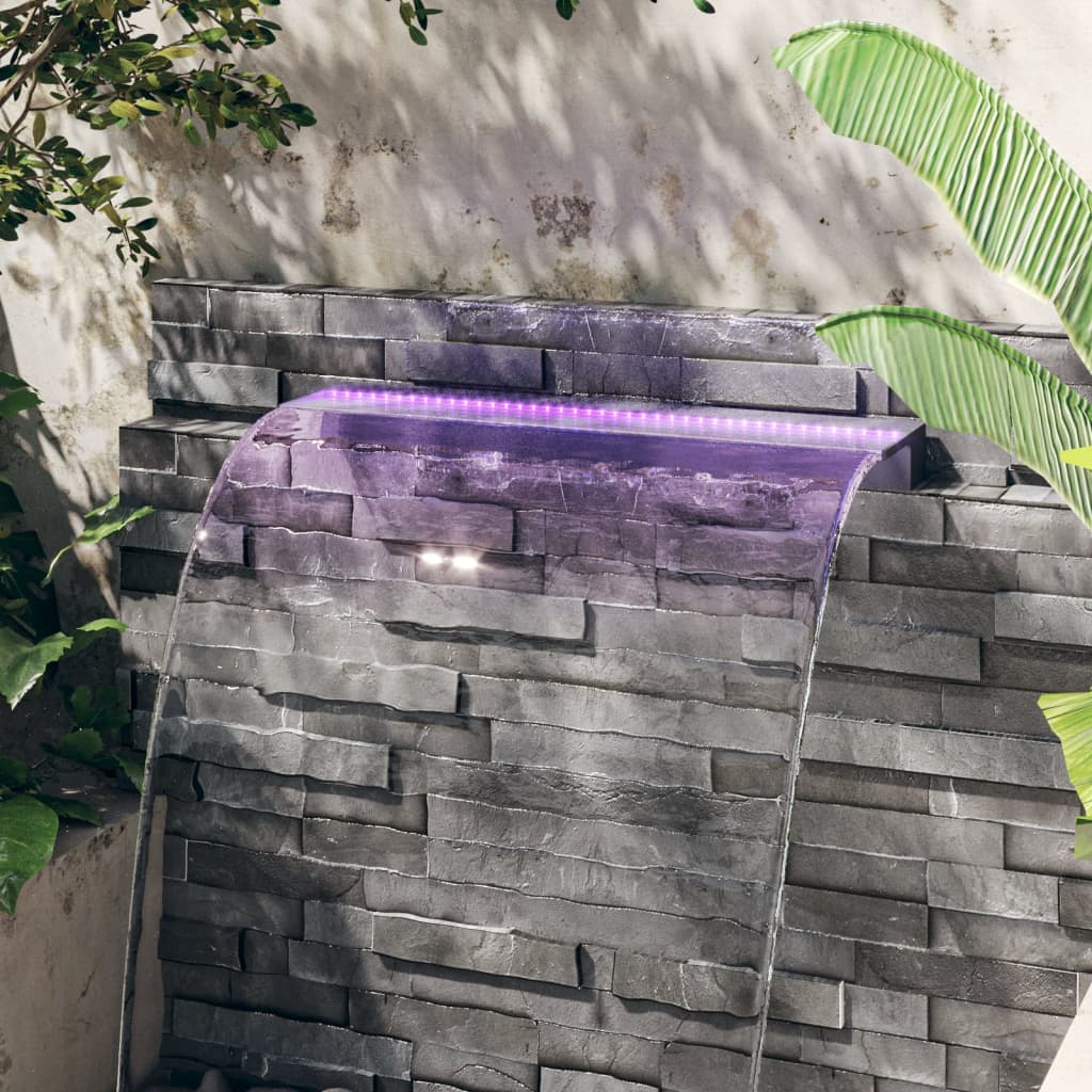 vidaXL Waterfall Element with RGB LEDs Acrylic 108 cm