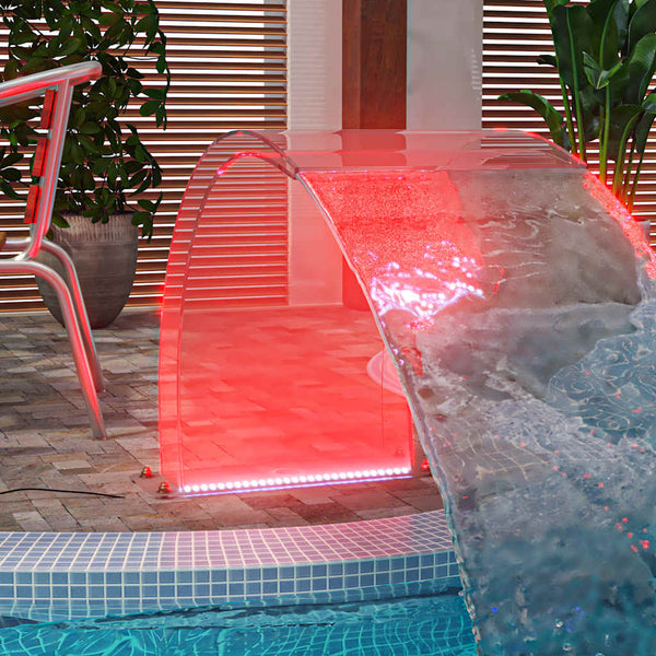 vidaXL Waterfall Element with RGB LEDs Acrylic 50 cm