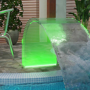 vidaXL Waterfall Element with RGB LEDs Acrylic 50 cm