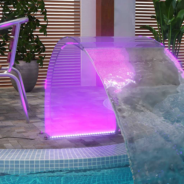vidaXL Waterfall Element with RGB LEDs Acrylic 50 cm