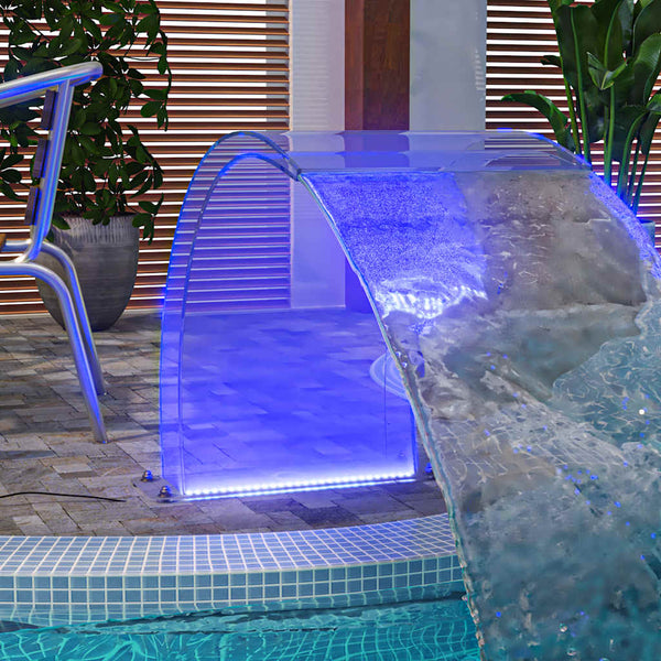 vidaXL Waterfall Element with RGB LEDs Acrylic 50 cm
