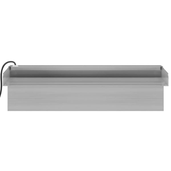 vidaXL Waterfall Element with RGB LEDs Stainless Steel 30 cm
