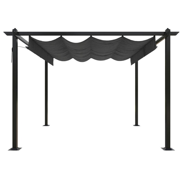 vidaXL Pergola with Retractable Roof 3x3 m Anthracite