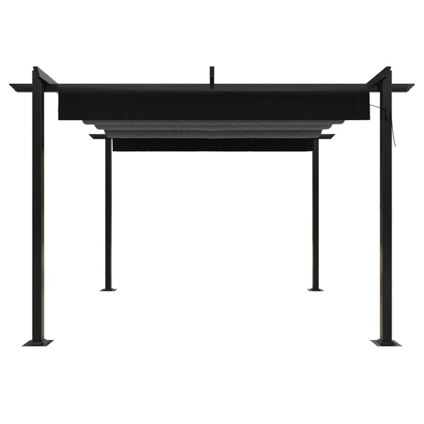 vidaXL Pergola with Retractable Roof 3x3 m Anthracite