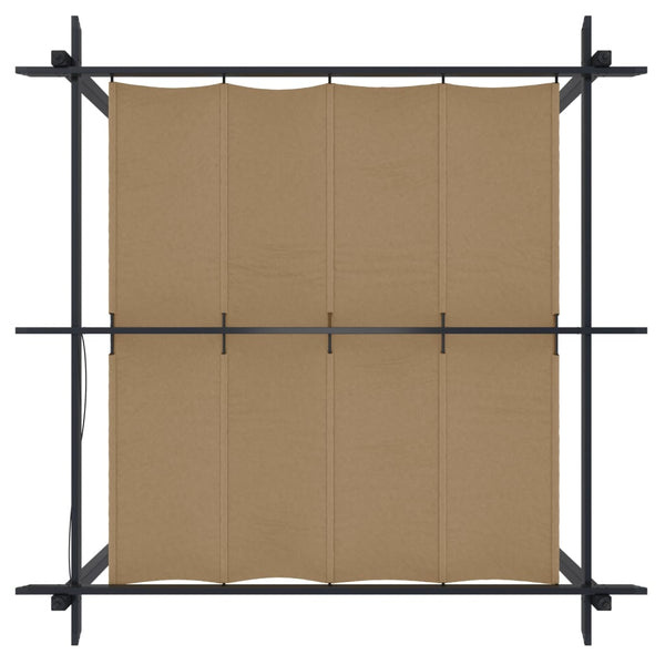 vidaXL Gazebo with Retractable Roof 3x3 m Taupe