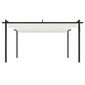 vidaXL Gazebo with Retractable Roof 4x3 m Cream