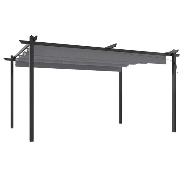 vidaXL Gazebo with Retractable Roof 4x3 m Anthracite