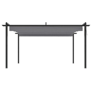 vidaXL Gazebo with Retractable Roof 4x3 m Anthracite