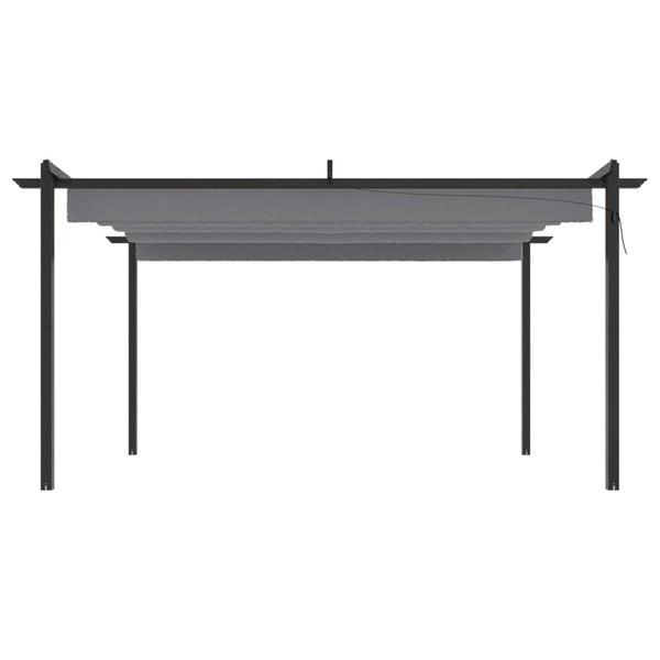 vidaXL Gazebo with Retractable Roof 4x3 m Anthracite