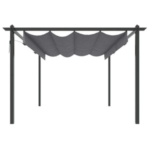 vidaXL Gazebo with Retractable Roof 4x3 m Anthracite