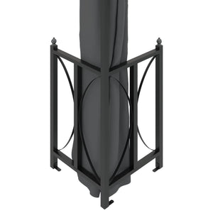 vidaXL Gazebo with Sidewalls & Double Roof 3x3 m Anthracite