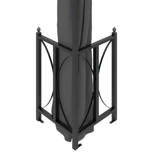 vidaXL Gazebo with Sidewalls & Double Roof 3x3 m Anthracite