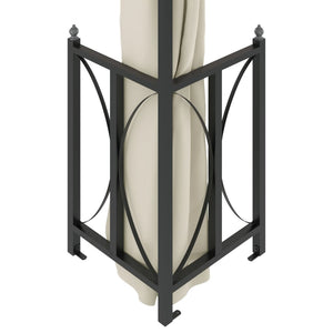 vidaXL Gazebo with Side Walls & Double Roof 3x4 m Cream
