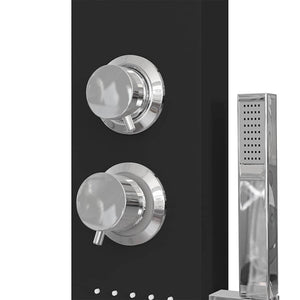 vidaXL Shower Panel System Aluminum Black