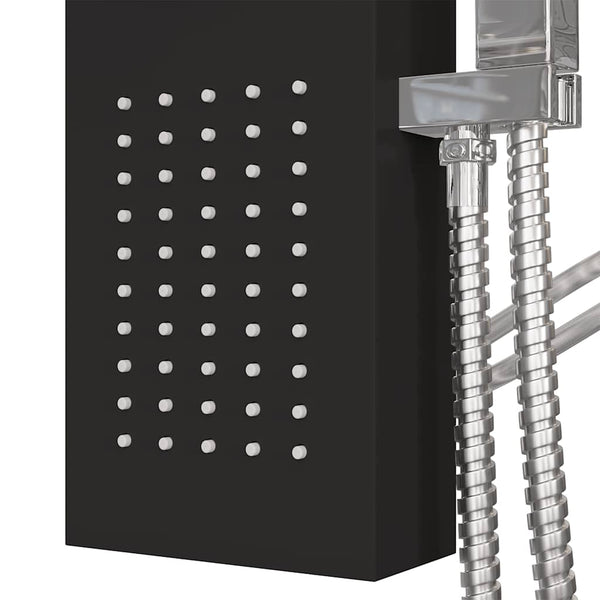 vidaXL Shower Panel System Aluminum Black