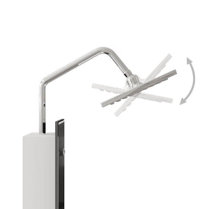 vidaXL Shower Panel Glass 18x45.5x130 cm Black