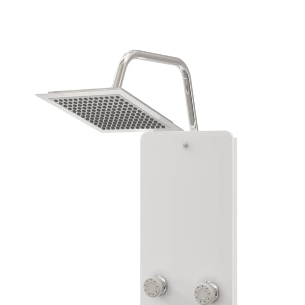 vidaXL Shower Panel Glass 25x47.5x130 cm White