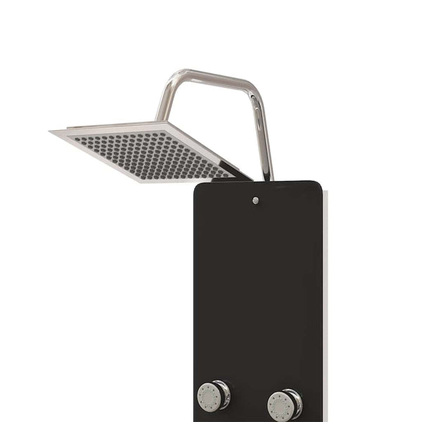 vidaXL Shower Panel Glass 25x47.5x130 cm Black