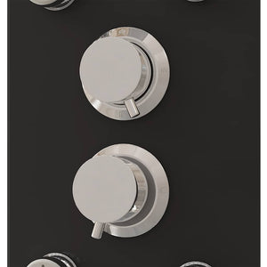 vidaXL Shower Panel Glass 25x47.5x130 cm Black
