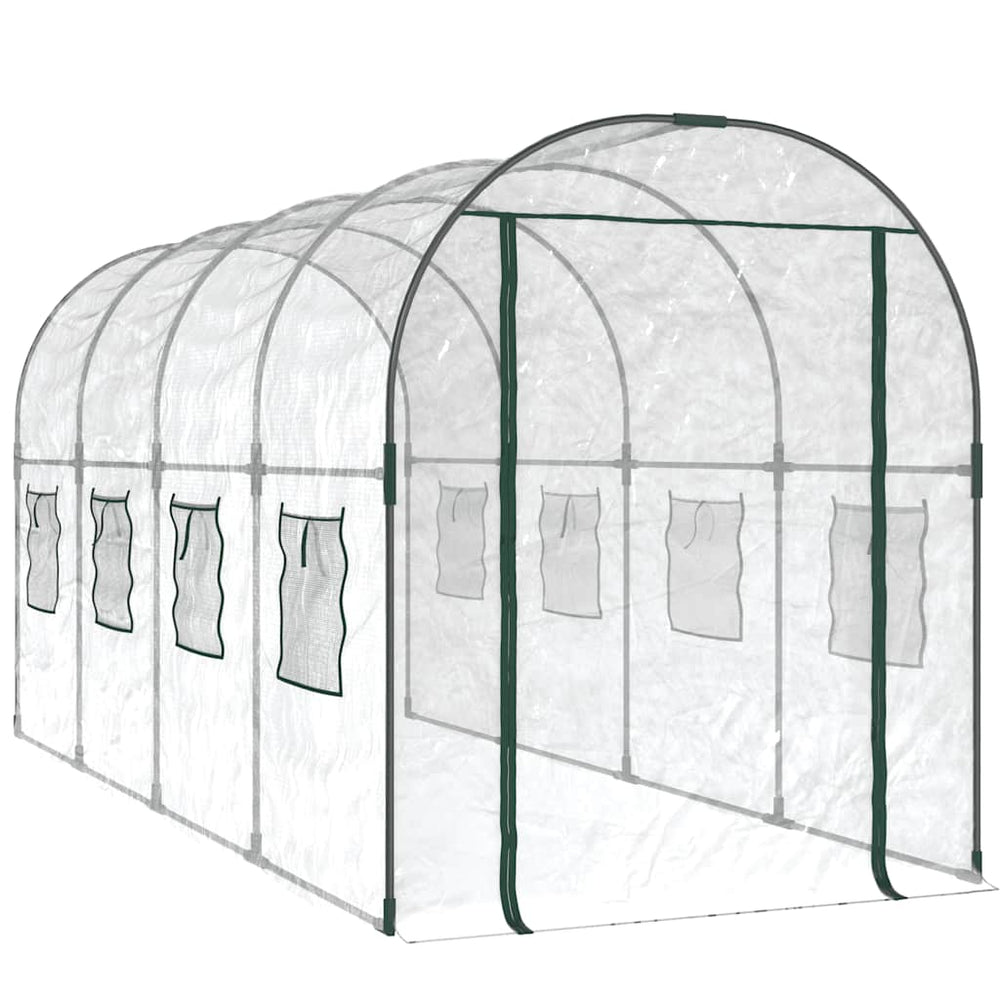 vidaXL Greenhouse Transparent 160x400x190 cm PVC & Steel