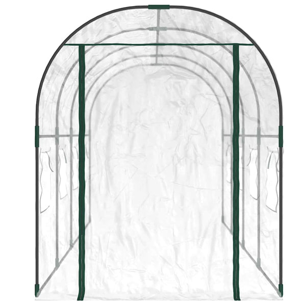 vidaXL Greenhouse Transparent 160x400x190 cm PVC & Steel