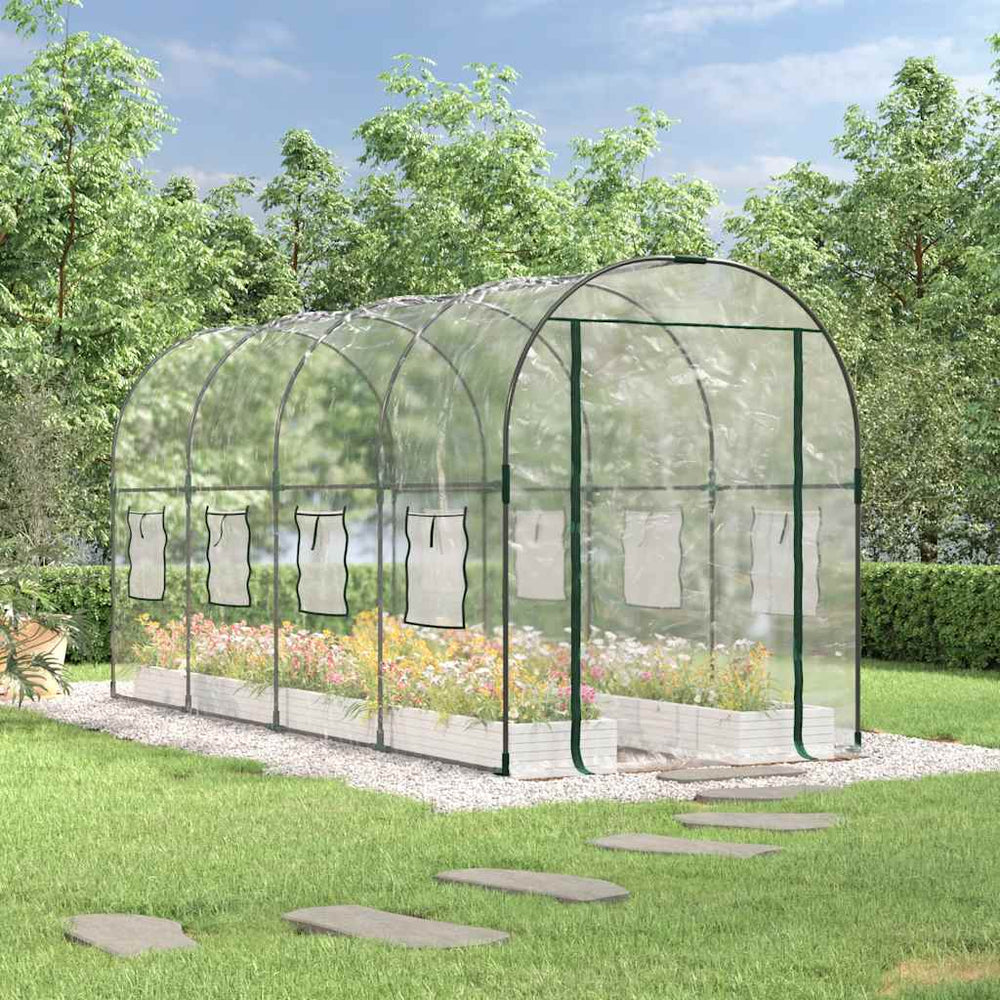 vidaXL Greenhouse Transparent 160x400x190 cm PVC & Steel