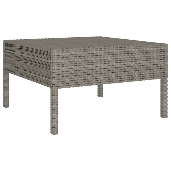 vidaXL 9-piece Garden Lounge Set with Cushions Poly Rattan Grey