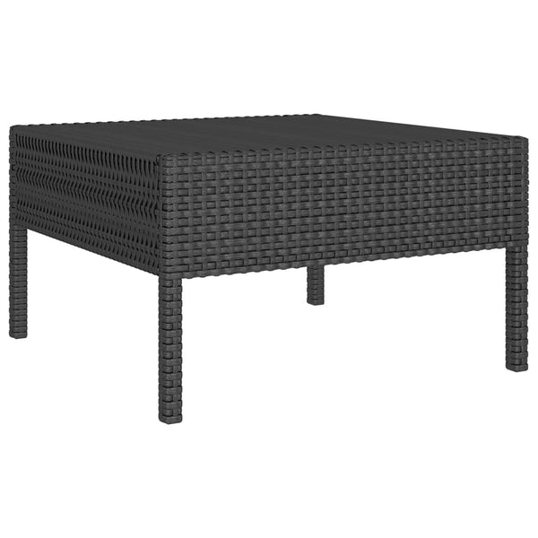 vidaXL 9-piece Garden Lounge Set with Cushions Poly Rattan Black