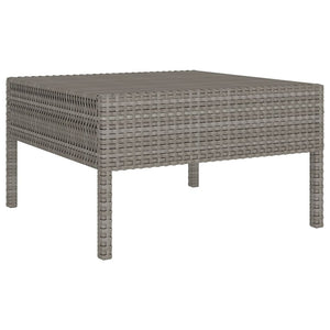 vidaXL 12-piece Garden Lounge Set with Cushions Poly Rattan Grey
